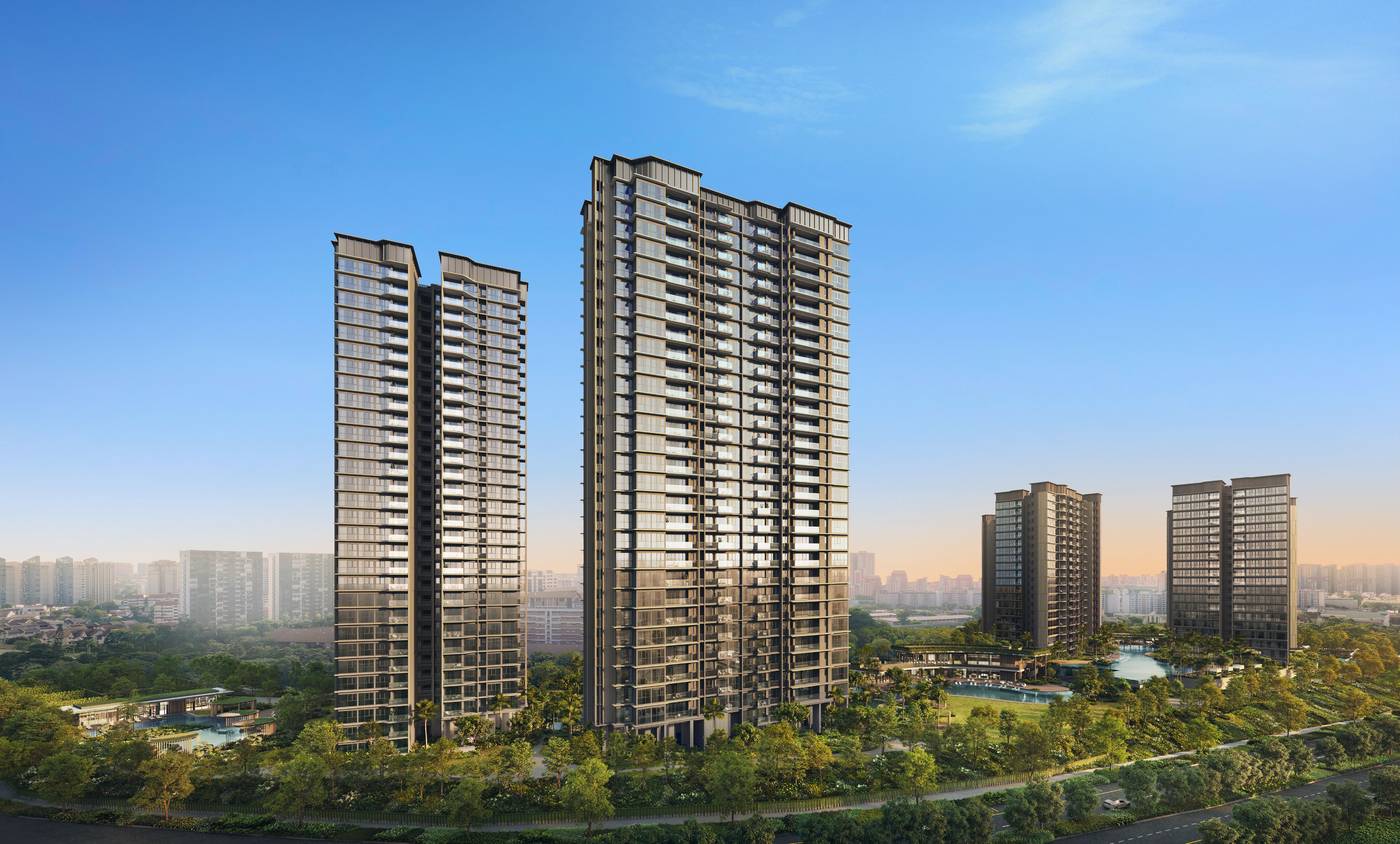 Artist's impression of Thomson Reserve towers above the surrounding greenery